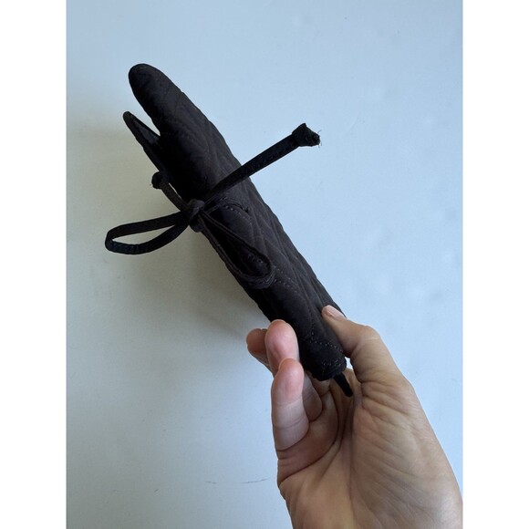 Vera Bradley All Wrapped Up Jewelry Roll Travel Case black microfiber - Picture 7 of 10